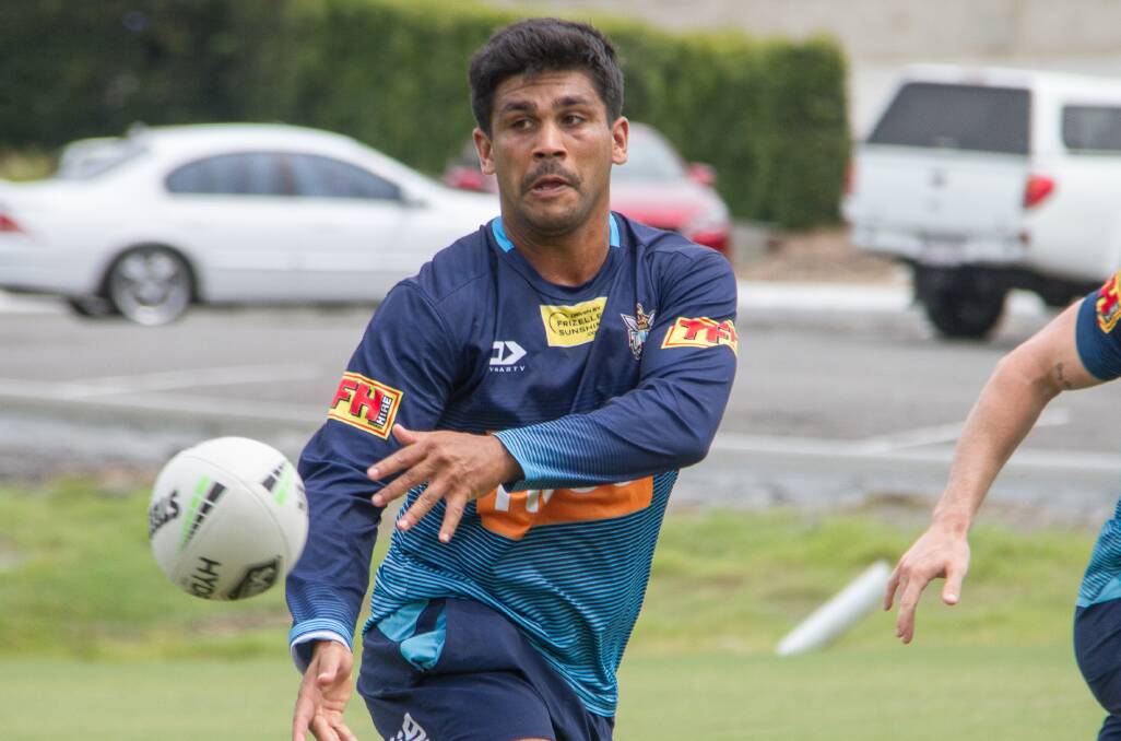 ENTERTAINING: Tyrone Roberts at work during the Titans' pre-season. He's provided a real attacking spark no matter where he's played. Photo: GOLD COAST TITANS