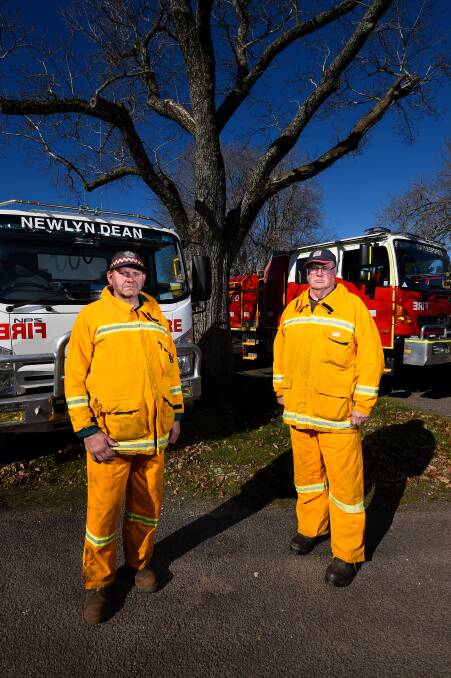Lieutenant Darryl Williams (left) and firefighter Peter Collocott from Newlyn Dean Fire Brigade. Photo: Adam Trafford