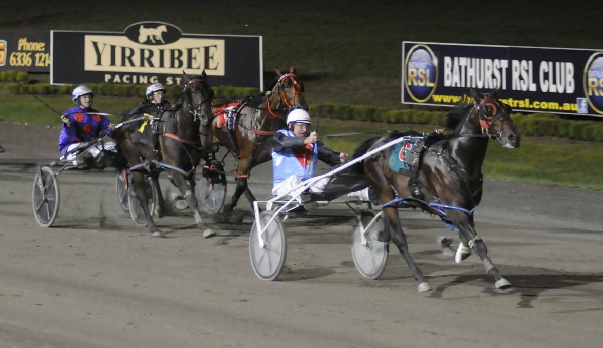 One year anniversary: Lithgow's Geoff Simpson drives Castalong Shadow to victory in last year's Gold Crown.