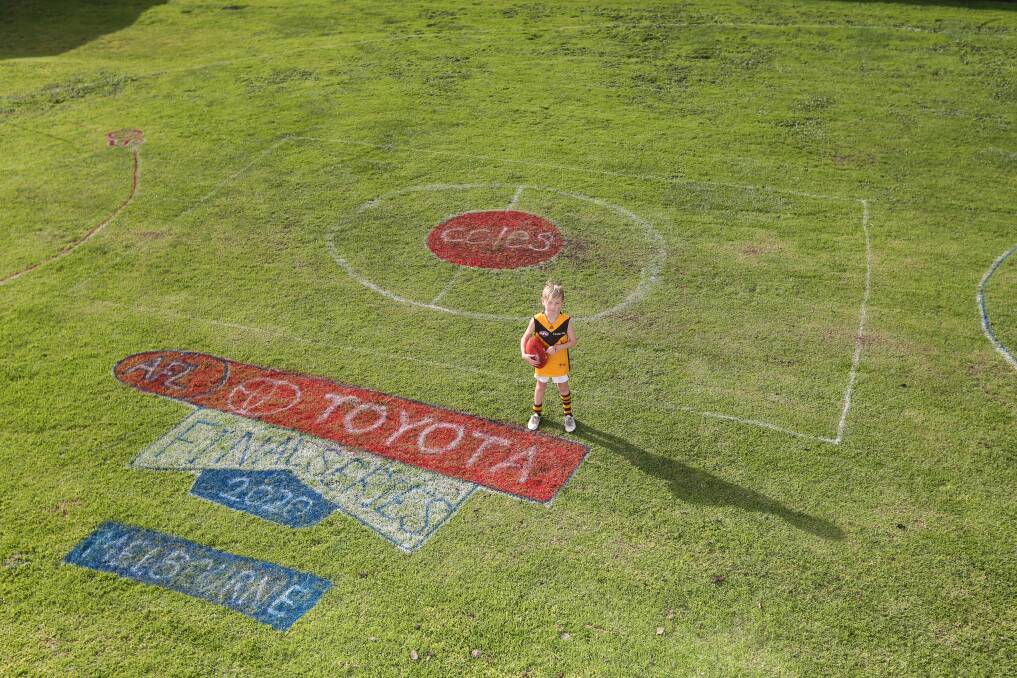 HALLOWED TURF: Lawson Chow has created his own MCG in Warrnambool. Picture: Mark Witte 