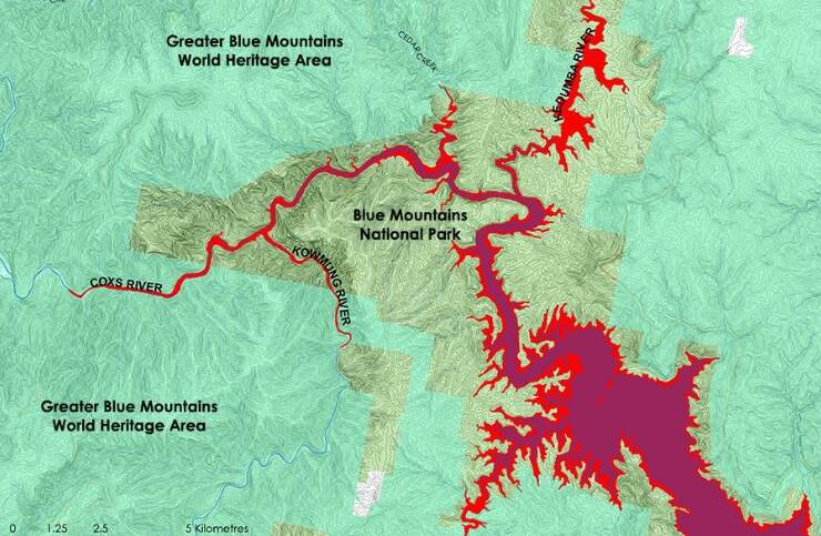 Impact maps: Source Water NSW Warragamba Dam preliminary environmental assessment 2016.