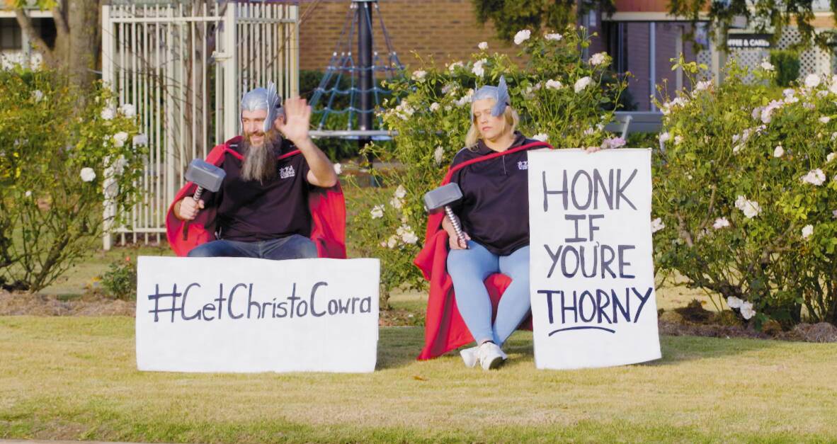 HEY CHRIS: The hashtag #GetChristoCowra has taken off in the past week as part of a campaign to get Chris Hemsworth to visit the town.