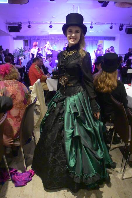 Off to the ball: Chloe Zurynski shows off her spectacular dress at last year's Ironfest Ball. This year's Wild West Ball will be spectactular. Photo: Phoebe Moloney.