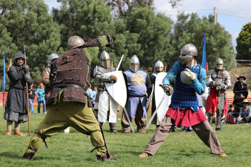 Battling it out: There will be plenty of medieval mayhem at the 2019 Ironfest with a number of battles and displays set to entertain the crowd. Photo: Simone Kurtz.
