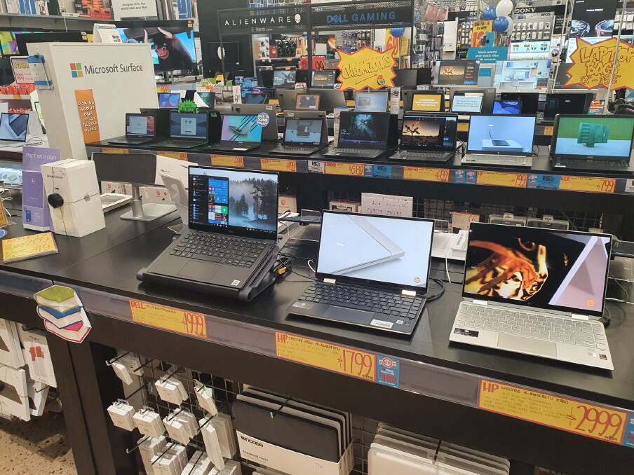 Due to an ever increasing need for technology in schools, laptops, tablets, printers and office supplies are in high demand at JB HiFi. Image: File.