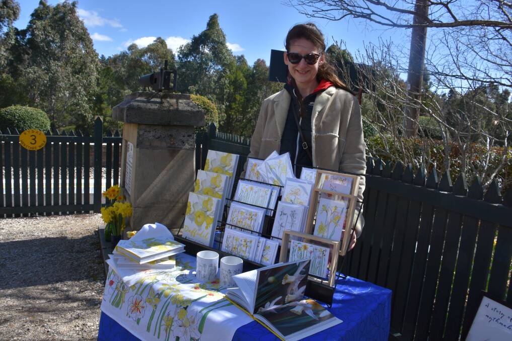Nothing like a good book: Helen O'Neill author of 'Daffodil Biography of a Flower' hosts a stall at last years event. Photo: Kirsty Horton.