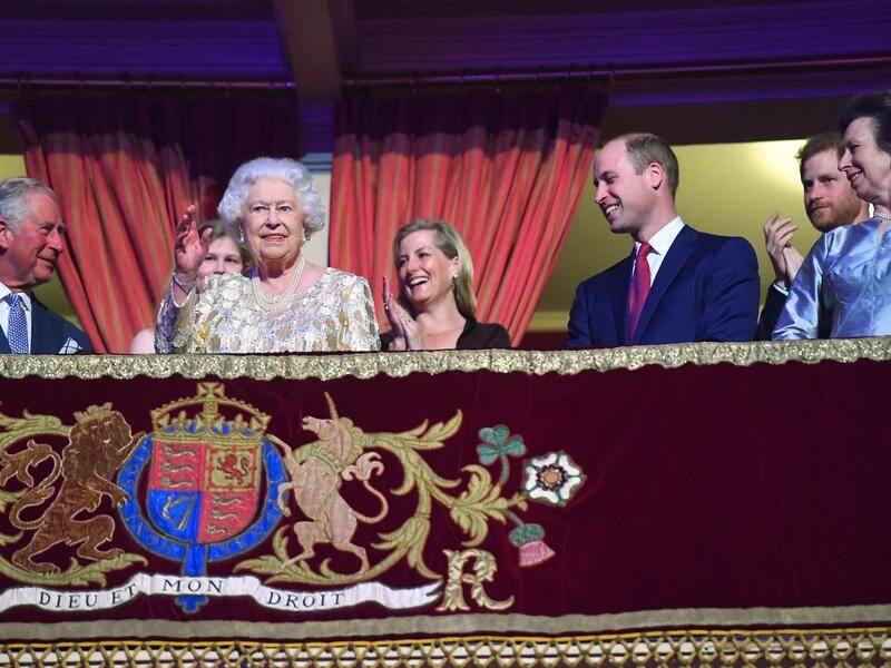 The Queen and the royal family have attended a star-studded concert to mark her 92nd birthday.