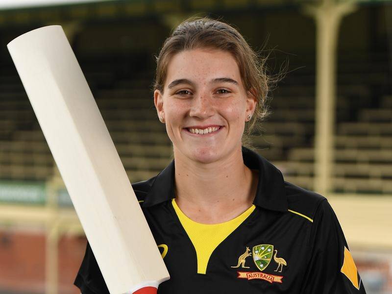 Annabel Sutherland hit 22 off 11 balls to force a Super Over against England in Canberra.