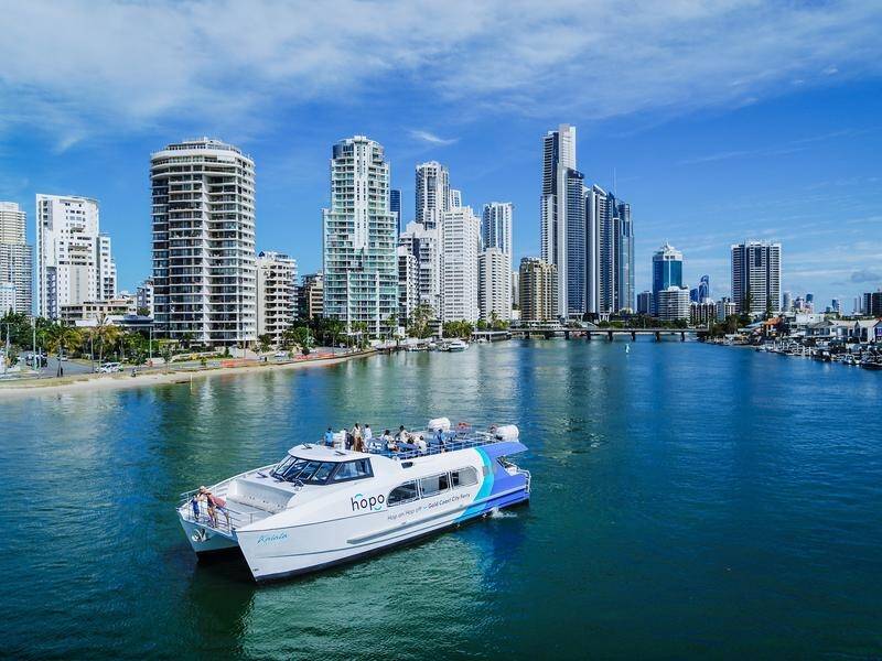 Gold Coast's waterways set to be serviced by Hopo, a hop-on-hop-off ferry network 16 hours a day.