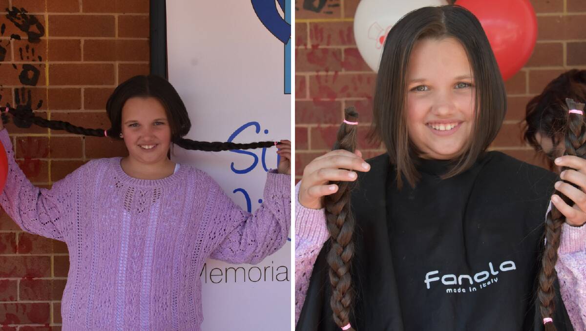 Before and after the big hair cut. Pictures: CIARA BASTOW 