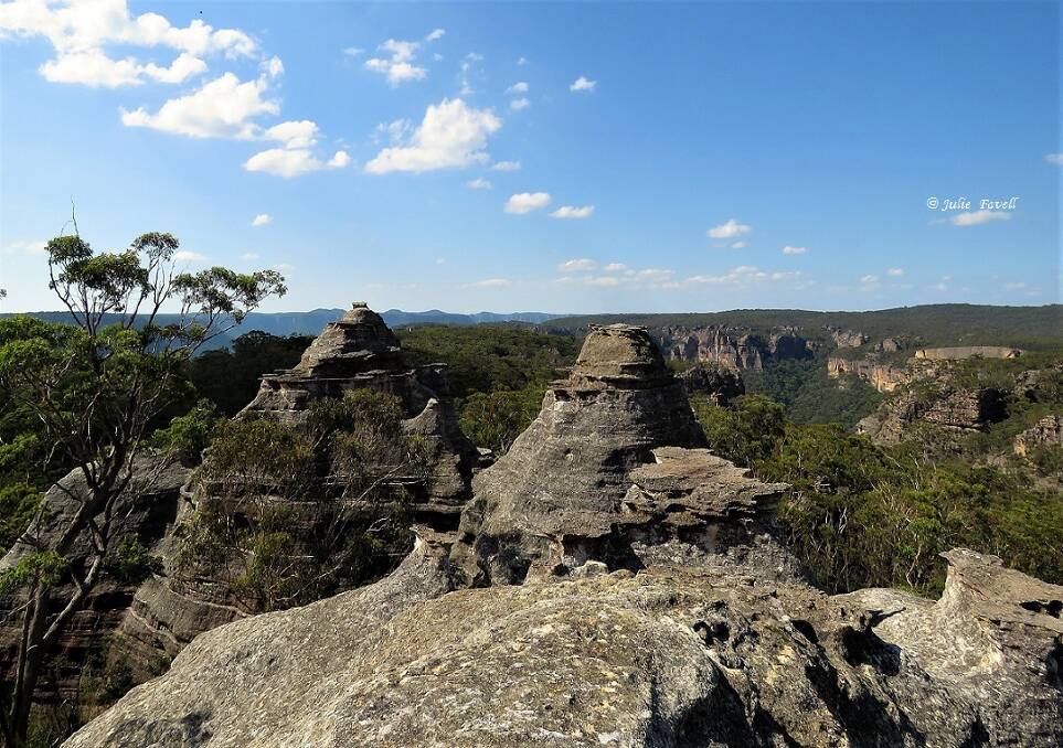 Newnes State Forest at a location called The Temple of Doom found and named by Dr Haydn Washington. Pictures: SUPPLIED. 