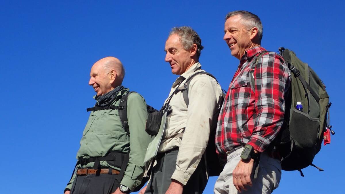 Michael Keats, Brian Fox and Yuri Bolotin at Petries Point. Photo: Harold Thompson. Picture: SUPPLIED. 