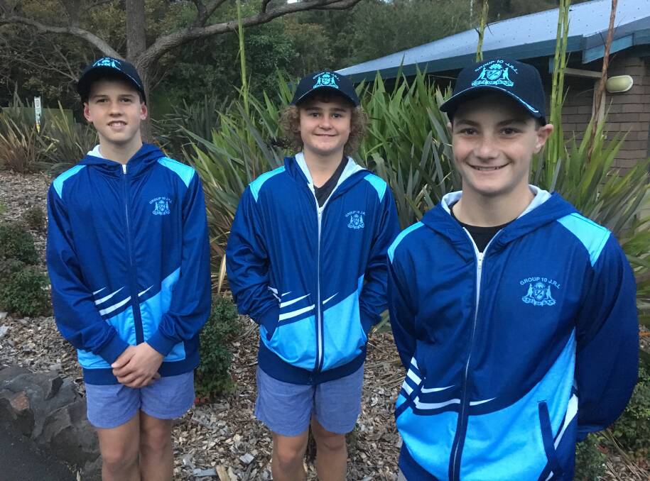 READY FOR ACTION: Lachlan Taylor, Sam Lane and Cooper Nunan. Picture: SUPPLIED. 