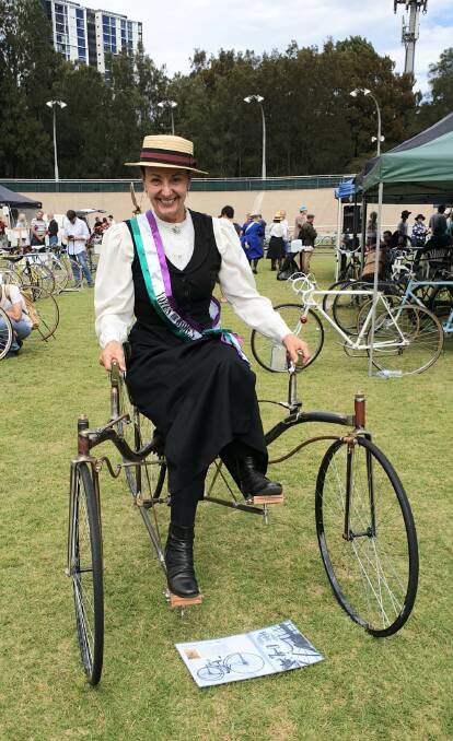 Vicki Hartley at the Sydney Classic Bicycle Show recently. Picture: SUPPLIED. 