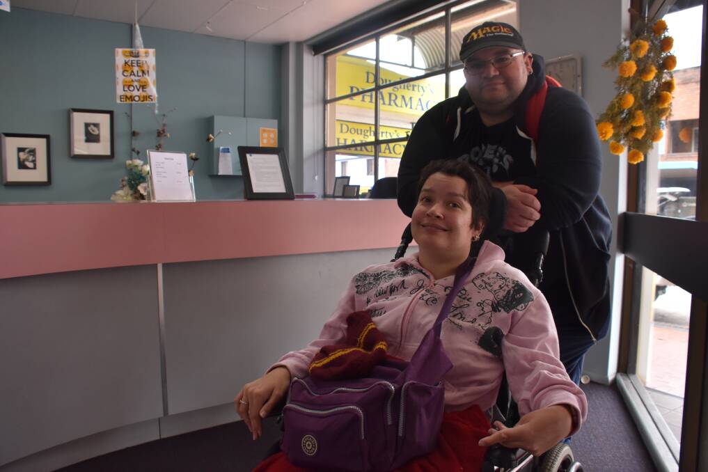 WORRIED ABOUT CHANGES: Samantha Steele and her husband Adam at the Lithgow Mercury office. Picture: KIRSTY HORTON. 