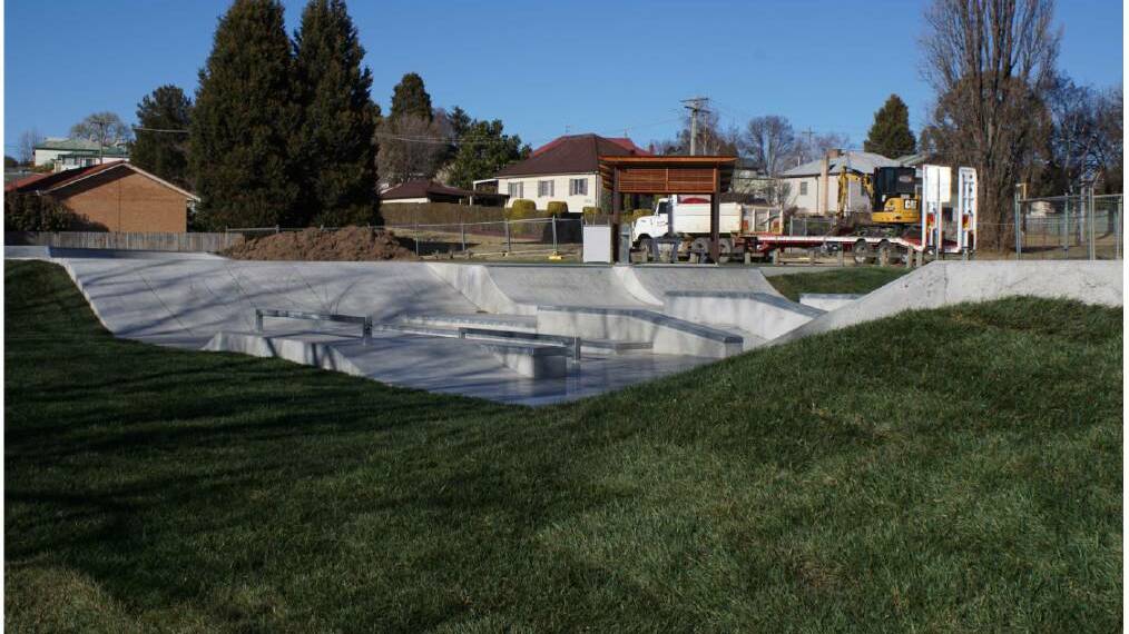 Wallerawang's completed skate park on its completion. Picture: SUPPLIED. 