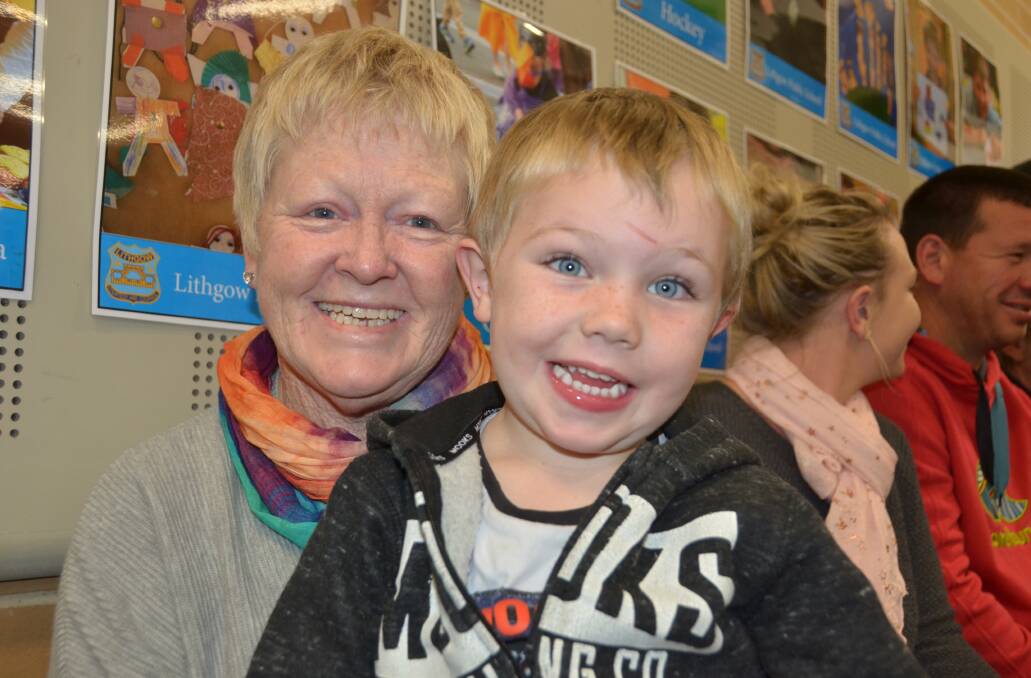 FAMILY FANS: Carmel and Bowen Deveigne at the grandparents day celebrations held at Lithgow Public School in 2017. 