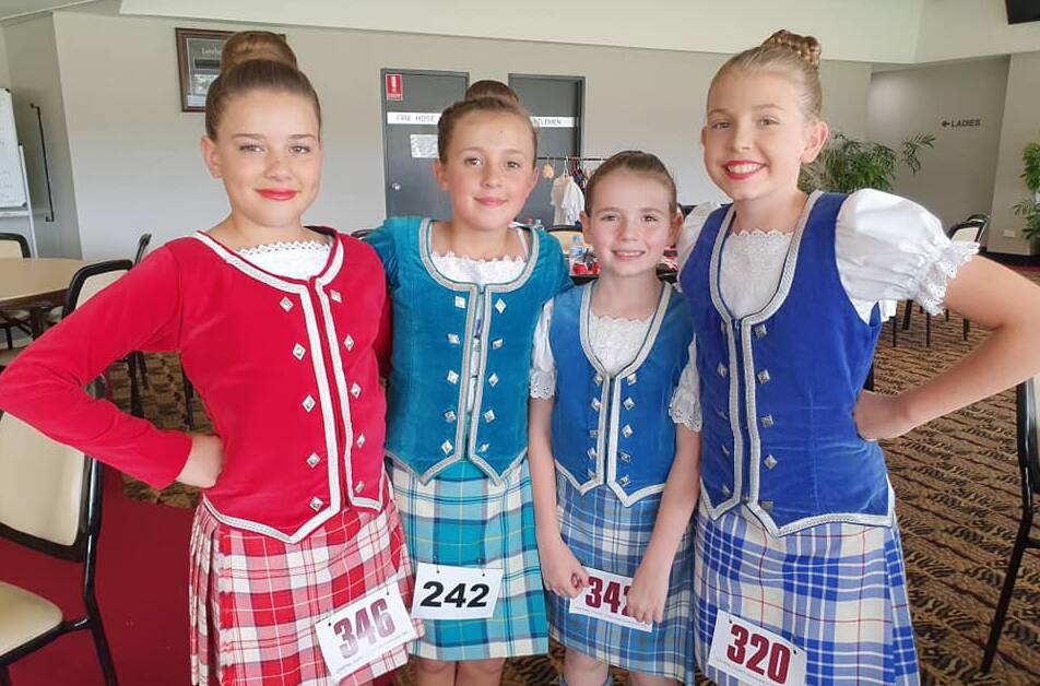 TALENT: Lithgow Thistle Highland Dancers Ella Taylor, Abbey Taylor, Samara Kirkland and Mia Healey, Pictures: SUPPLIED. 