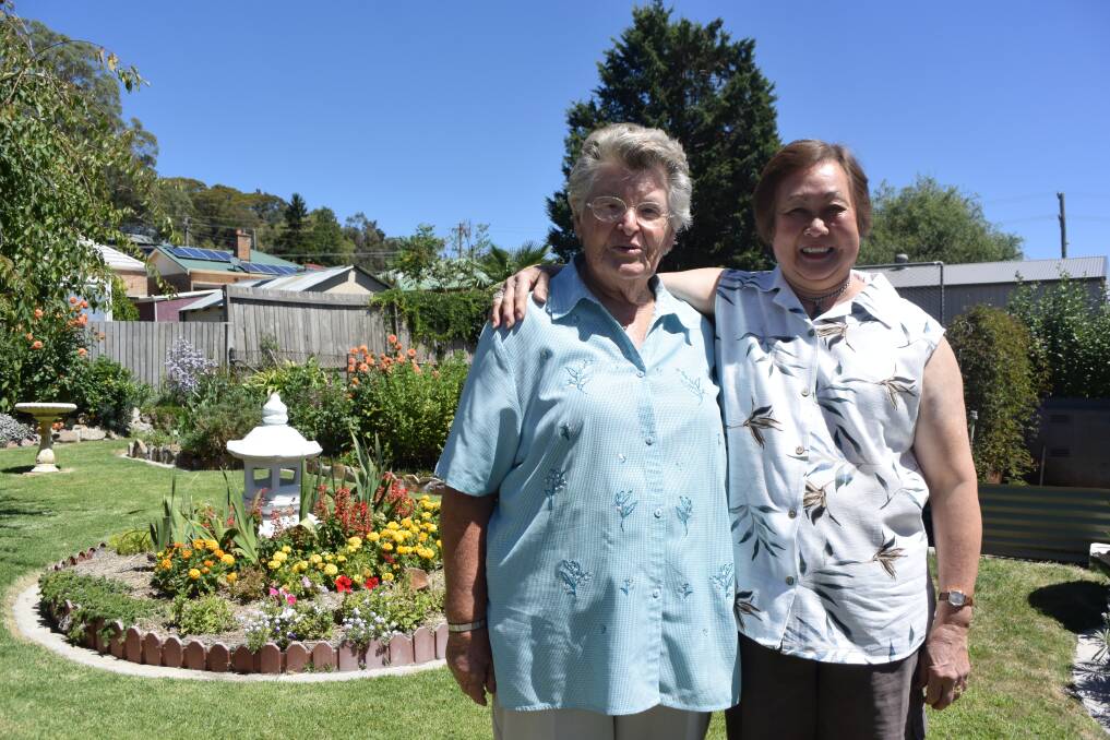 IT'S SHOWTIME: Friends, Lithgow's Maureen Ford and Teresa Sibly, are excited to be preparing for another Lithgow Show. Picture: KIRSTY HORTON. 