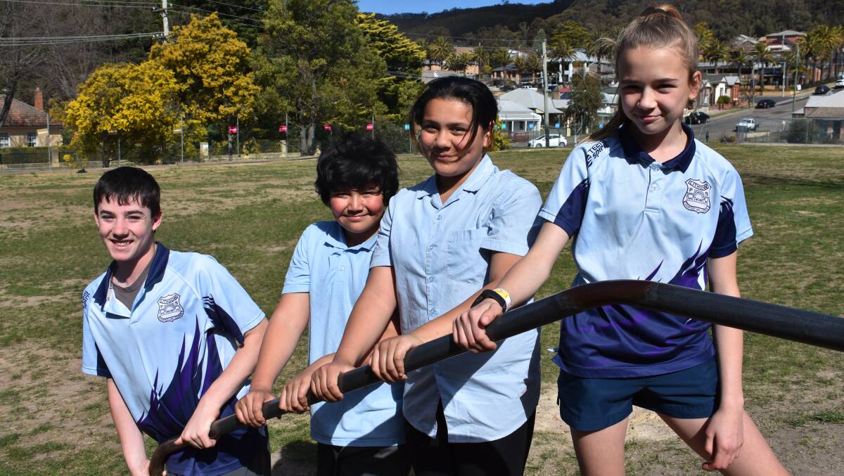 REPS: Lithgow's Angus Clues, Emeric and Taliya Tauolo Fuamatu and Maddison Symes. Picture: KIRSTY HORTON.