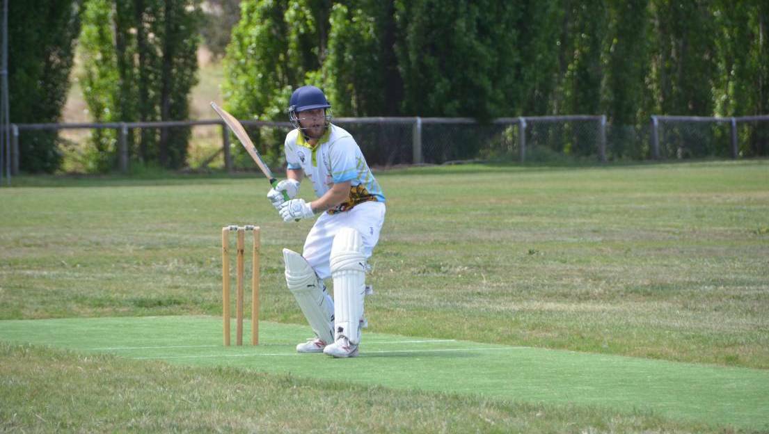 Josh Blanchard, pictured with the bat, was in fine form with the ball on the weekend. 