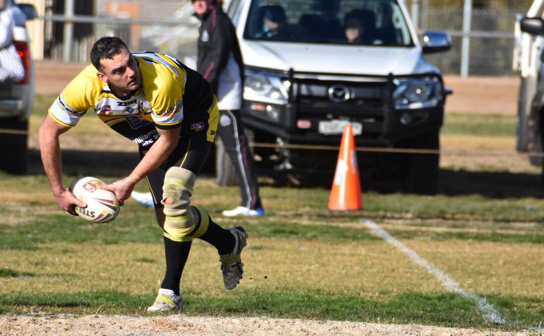 IN ACTION: Portland Colts player Nathan Doggett in action at the Old Boys round in June. 