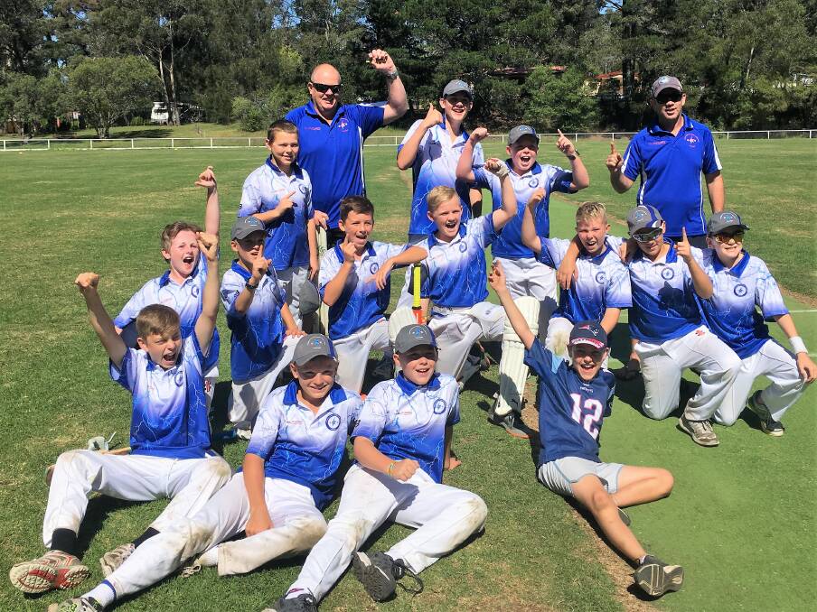 LITHGOW THUNDER: Lithgow's under 12/13 team celebrating their grand final win in 2018. Picture: SUPPLIED.