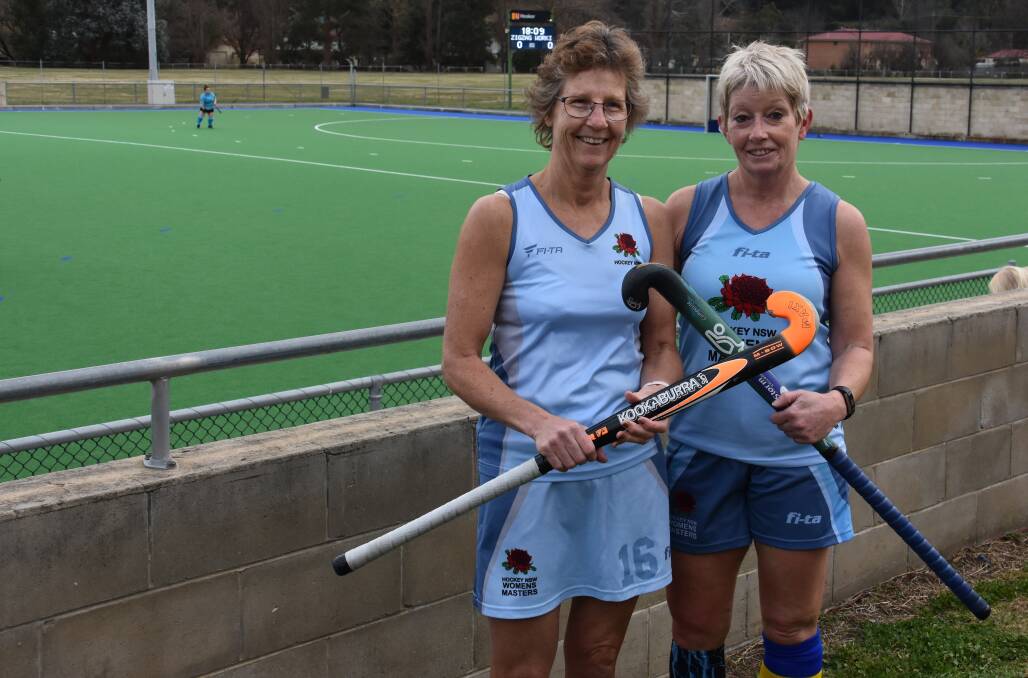 HOCKEY MASTERS: Cheryl Rutherford and Tracey Baker are set to jet to the Gold Coast for the sport they love. Picture: ALANNA TOMAZIN.