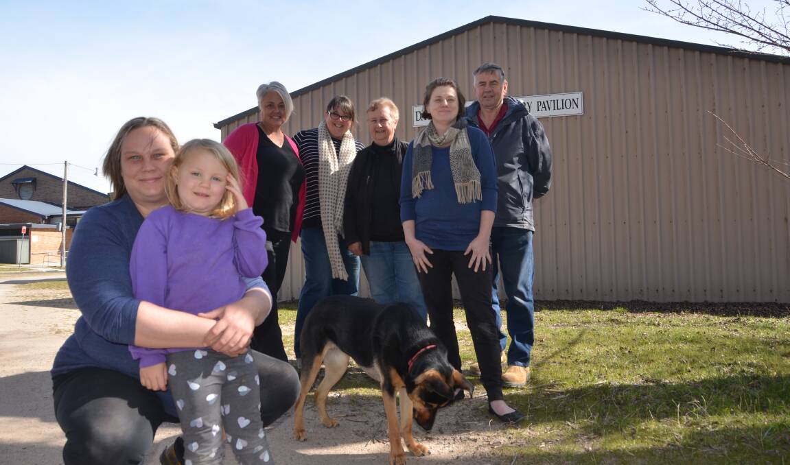 A PASSION FOR POULTRY: Members of the Lithgow and District Poultry Club, Louise Atken with Lilian, Carmen Prendergast, Kara Cooper, Margaret Latty, Belinda Heath and dog June Bug and Pat Gallagher. Picture: KIRSTY HORTON. 