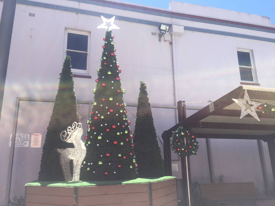 The Christmas display in Cook Street Plaza, Lithgow. 