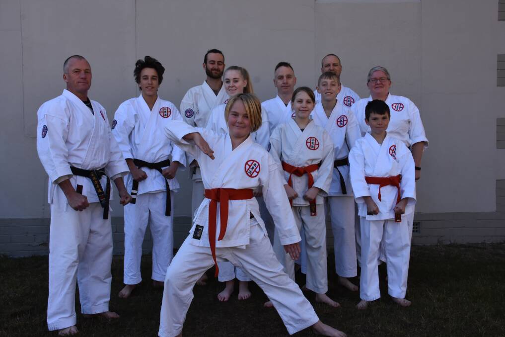 KARATE TALENT ON SHOW: Some of the members of the Seito Shito Ryu Phillips Dojo practiced on the weekend. Picture: ALANNA TOMAZIN.