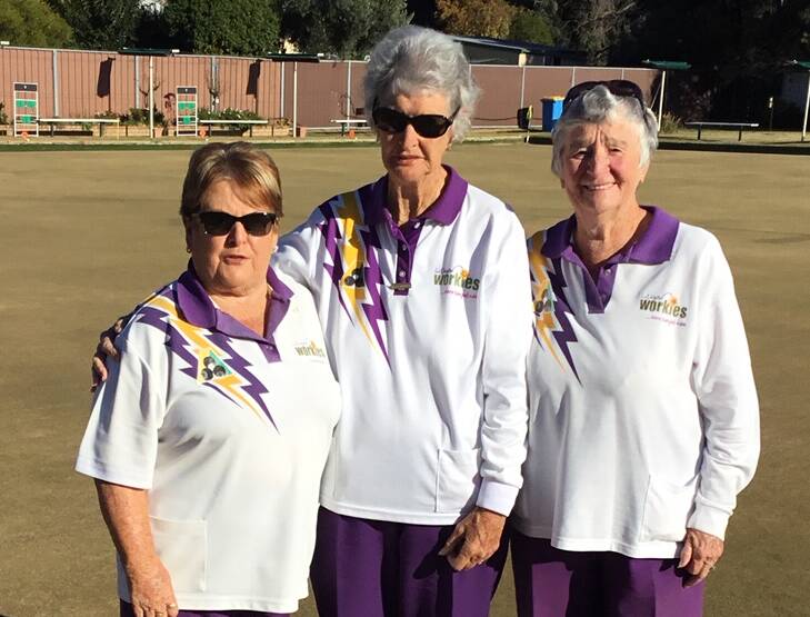 CHAMPS: Beryl Evans, Ruth Harries and Kathy Kenniff. Pictures: SUPPLIED. 