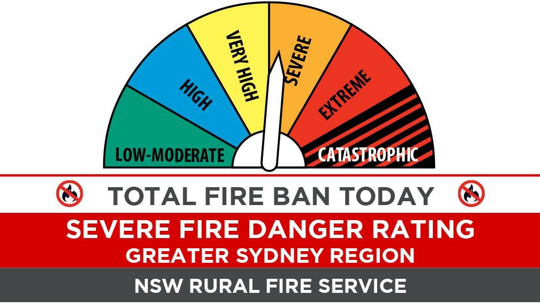 Severe weather warning leads to total fire ban for Blue Mountains