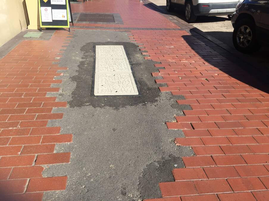The site of a recent installation on Main Street, Lithgow. 