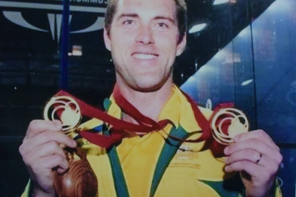 SIX GAMES: Pictured with his Commonwealth Games gold medals, won for Australia in Glasgow. Picture: SUPPLIED.