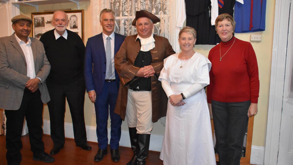 YESTERYEAR FESTIVAL: Yashik Valabjee, Bill Shute, Stephen Graham, Andrew Toole, Leanne Grant and Wendy Wilcox at The Glen Museum. 