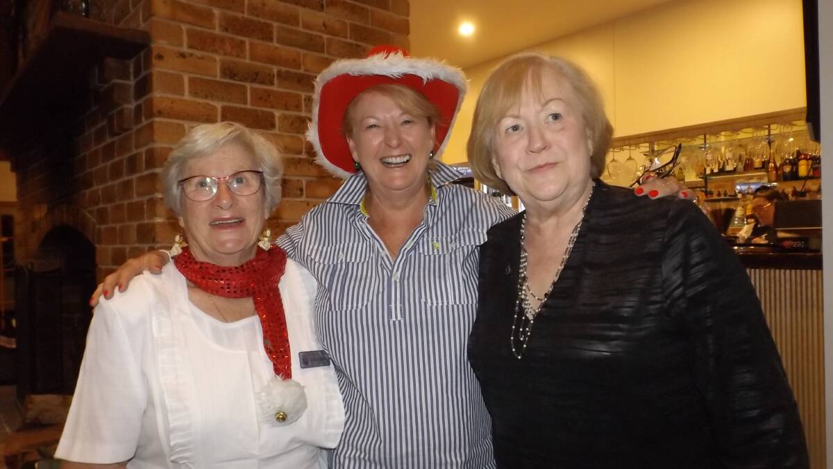 CHRISTMAS CHEER: Kay Adams, Joy Smith and Nan Vagner. Pictures: SUPPLIED. 
