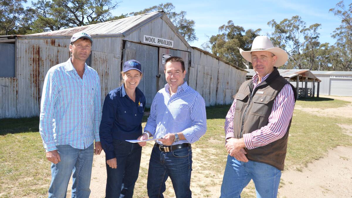 GRANT: Members of the Rydal Crown, Reserve Land Manager Trust, Daniel Morton, Sarah Martin and Scott Hadley with Bathurst MP Paul Toole (second from right). Picture: SUPPLIED. 