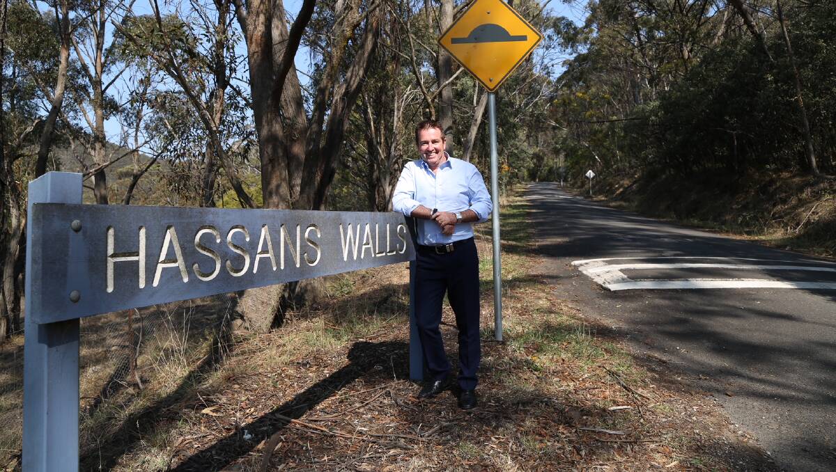 Bathurst MP Paul Toole at Hassans Walls, Lithgow. Picture: SUPPLIED. 