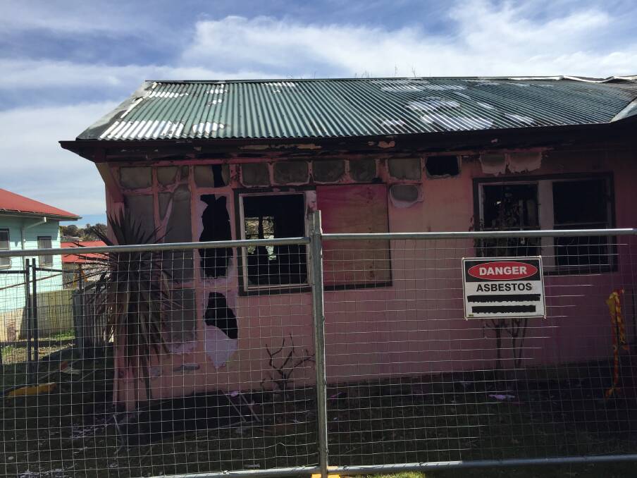 NO ONE HOME: The resident living at the Andrew Street home in Bowenfels, which was destroyed by fire on Saturday night, was not home at the time of the fire. Picture: KIRSTY HORTON. 