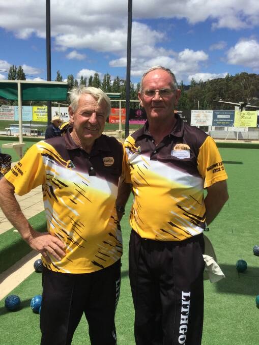 WHAT A PAIR: Workies bowlers Joe Eather and Les Slattery. Picture: SUPPLIED. 