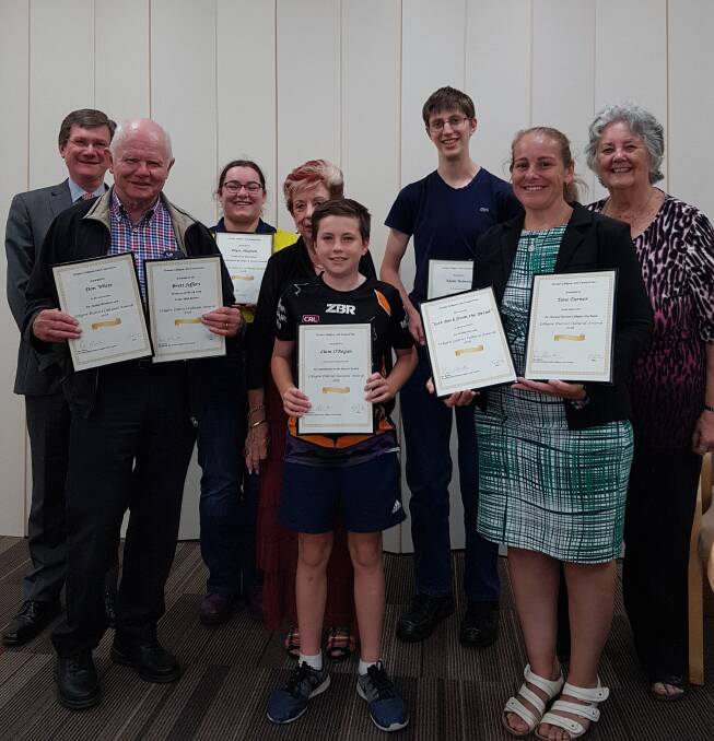 CONGRATULATIONS: The very worthy recipients of the quarterly Greater Lithgow Arts Council awards. Picture: SUPPLIED. 