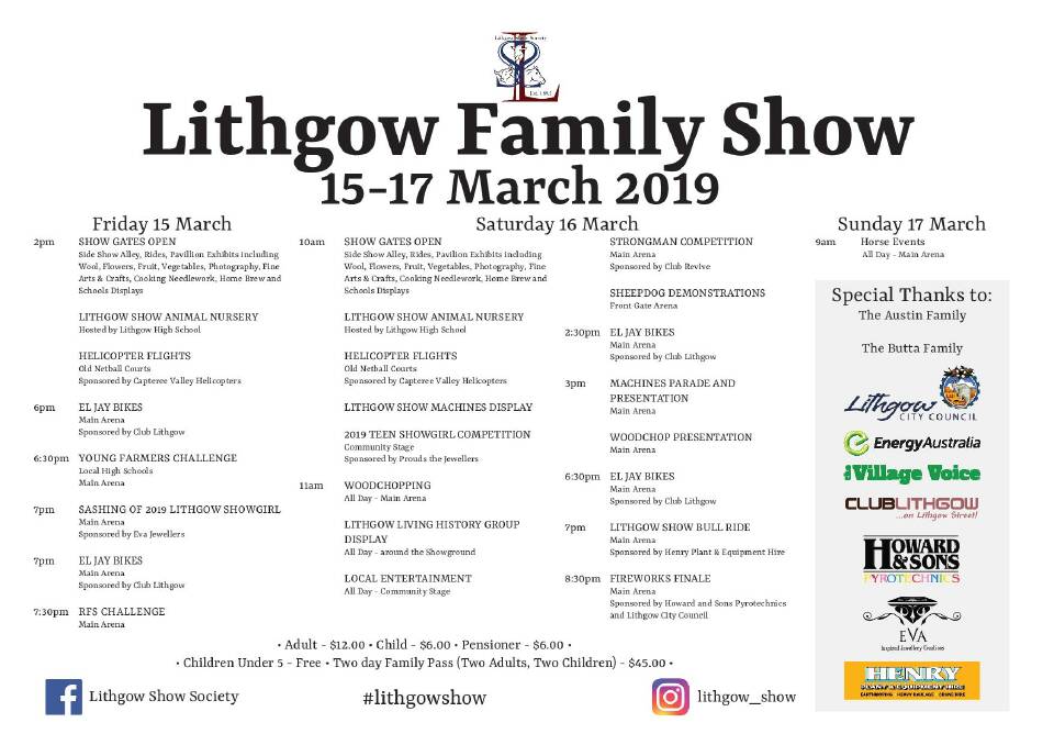 What you need to know ahead of the Lithgow Show