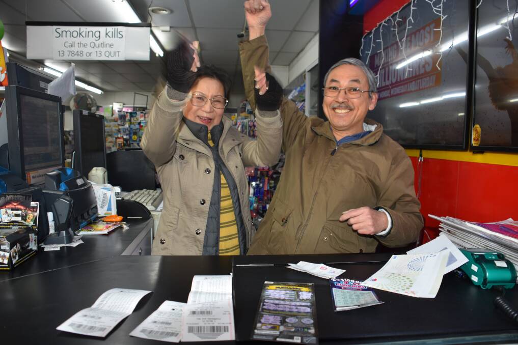 Jimmy and Helen Nguyen, who have been working at Top End Newsagency in Lithgow for six years, said that $35 million is the biggest win any of their customers has taken home. 