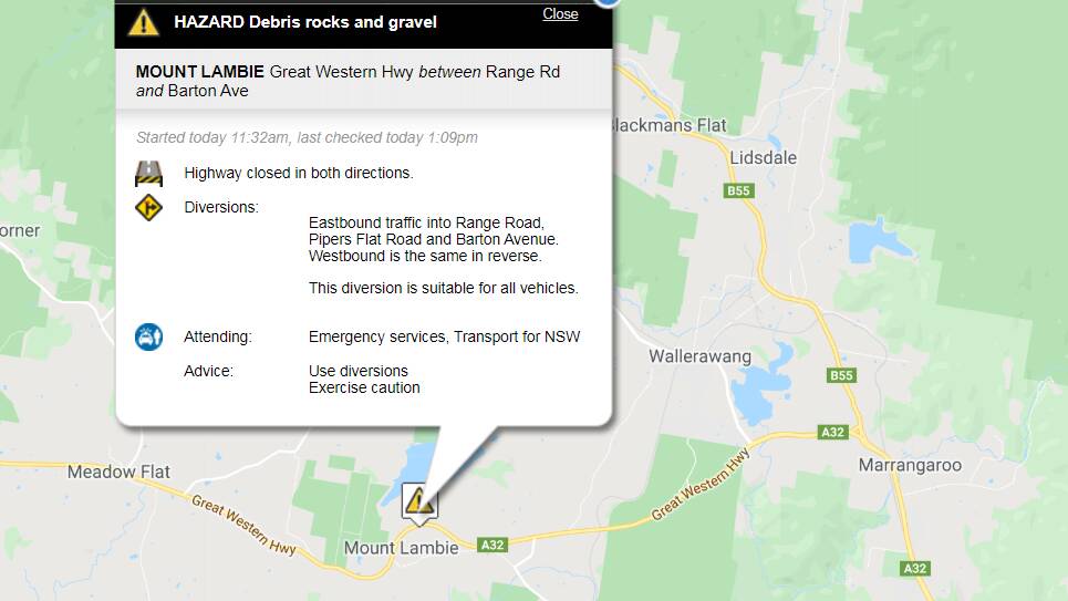 Great Western Highway reopens at Mount Lambie
