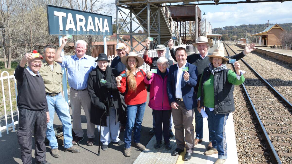 Tarana residents have their Opal cards ready to board the Bathurst Bullet service. Picture: SUPPLIED. 