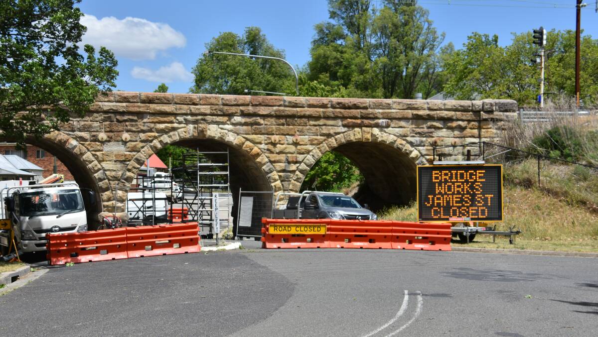 Work under way at the bridge. Picture: KIRSTY HORTON. 