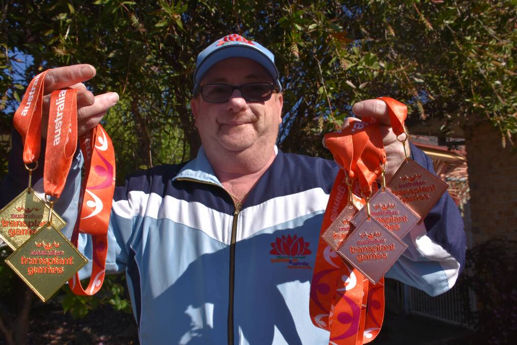 A BUNDLE: Richard Forbes claimed two Australian Transplant Games gold medals. Picture: KIRSTY HORTON. 