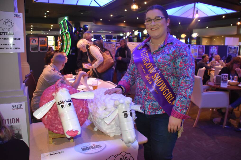 A COMMUNITY EFFORT: Lithgow Showgirl Elyse Hudson at the Lithgow Workies Feed a Farmer fundraising event on Sunday, September 9. Picture: KIRSTY HORTON. 