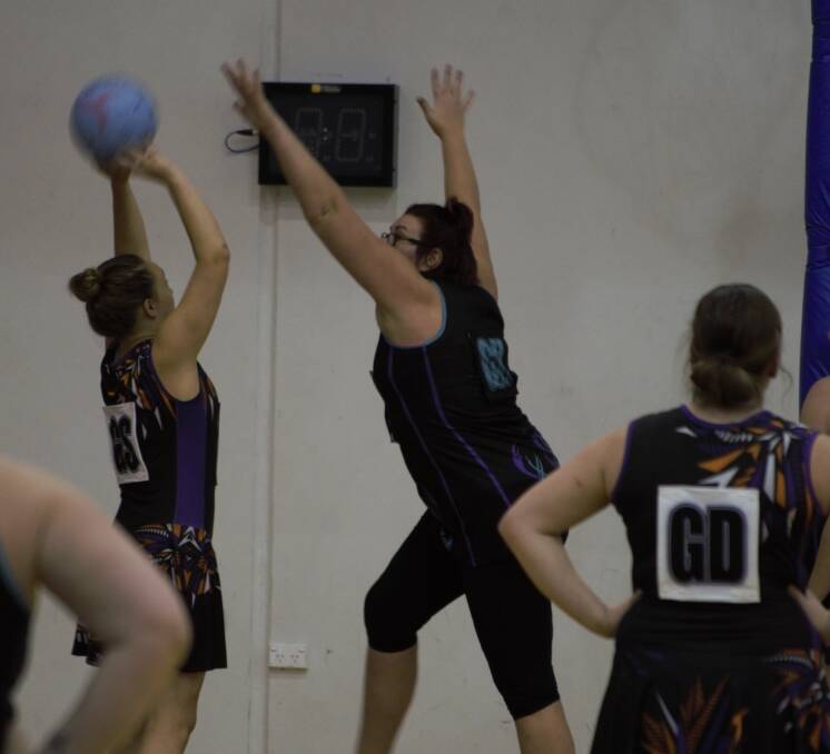 Action from the Lithgow District Netball Association competition played at Wallerawang. Picture: SUPPLIED. 